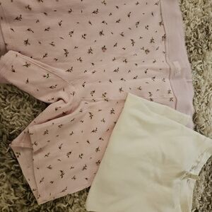 SKIMS Pink Floral Pajama Set